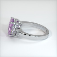 2.14 Ct. Purplish Pink Sapphire Ring, 18K White Gold 3